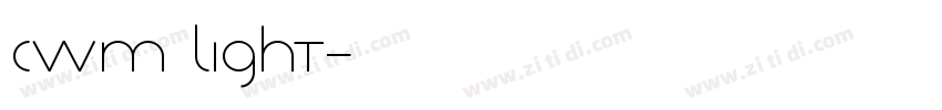 CWM Light字体转换